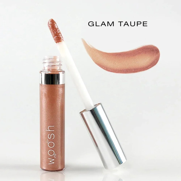 NWT! Woosh Beauty SPIN-ON Vegan Non-Sticky Lip Gloss in GLAM TAUPE - Picture 3 of 12